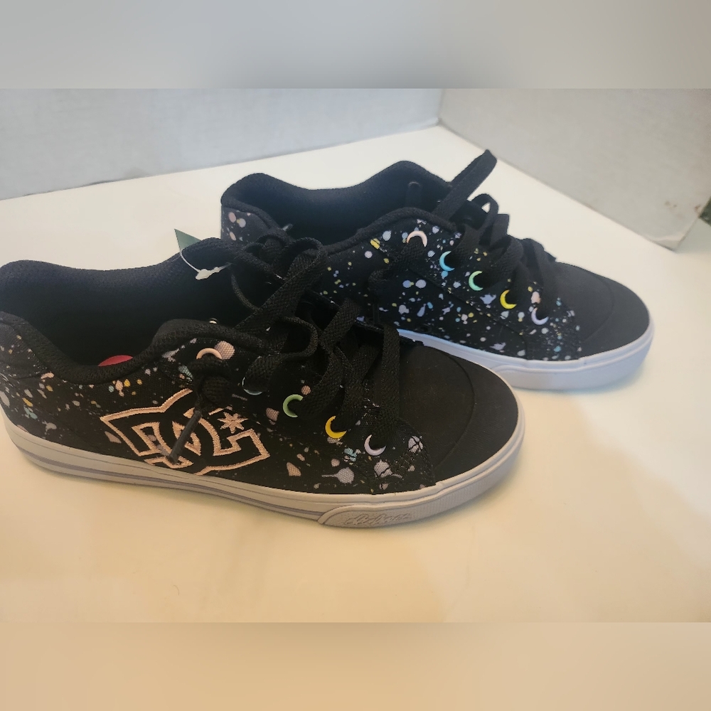 DC Kids' Black and Multicolor Sneakers